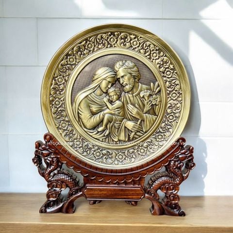 TRANH ĐỒNG CÔNG GIÁO - GIA ĐÌNH THÁNH GIA (Đk 19cm; Cao 25cm)