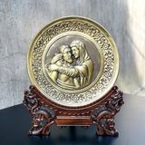 TRANH ĐỒNG CÔNG GIÁO - ĐỨC MẸ SẦU BI (Đk 19cm; Cao 25cm)