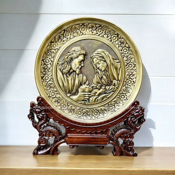 TRANH ĐỒNG CÔNG GIÁO - MỪNG CHÚA GIÁNG SINH (Đk 19cm; Cao 25cm)