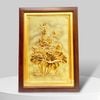 TRANH HOA SEN BẰNG ĐỒNG, MẠ VÀNG 24K <> (Kích thước 24cm x 34cm)