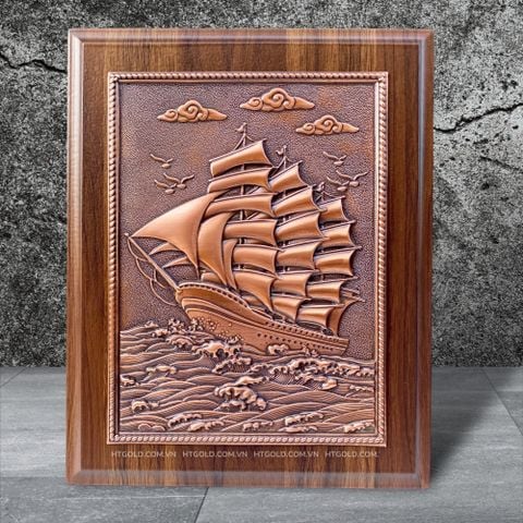 QUÀ TẶNG TRANH ĐỒNG THUẬN BUỒM XUÔI GIÓ  (Kích thước 20cm x 25cm)..