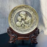 TRANH ĐỒNG CÔNG GIÁO - THÁNH GIUSE BÊN CHÚA (Đường kính 19cm; Cao 25cm)