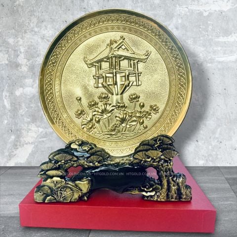 QUÀ TẶNG TRANH ĐĨA ĐỒNG CHÙA MỘT CỘT, <br> (Đường kính 20cm)