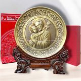 TRANH ĐỒNG CÔNG GIÁO - THÁNH GIUSE BẾ CHÚA (Đường kính 19cm; Cao 25cm)