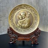 TRANH ĐỒNG CÔNG GIÁO - THÁNH GIUSE BẾ CHÚA (Đường kính 19cm; Cao 25cm)