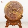 QUÀ TẶNG TRANH ĐĨA HOA SEN BẰNG ĐỒNG (Đường kính 26cm; Tổng chiều cao 36cm)