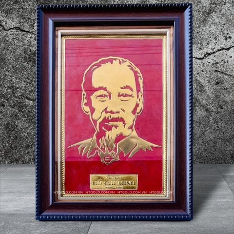 TRANH ĐỒNG CHÂN DUNG CHỦ TỊCH HỒ CHÍ MINH (28cm*38cm).