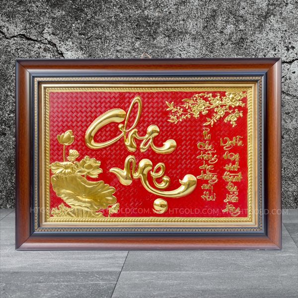 TRANH ĐỒNG CHỮ CHA MẸ <br>(Kích thước 38cm x 54cm)