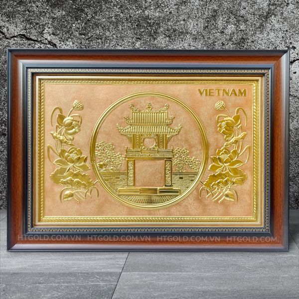 TRANH KHUÊ VĂN CÁC BẰNG ĐỒNG <br> (Kích thước 38cm x 54cm)