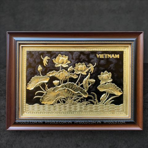 TRANH ĐỒNG HOA SEN <br>(Kích thước 40cm x 55cm)