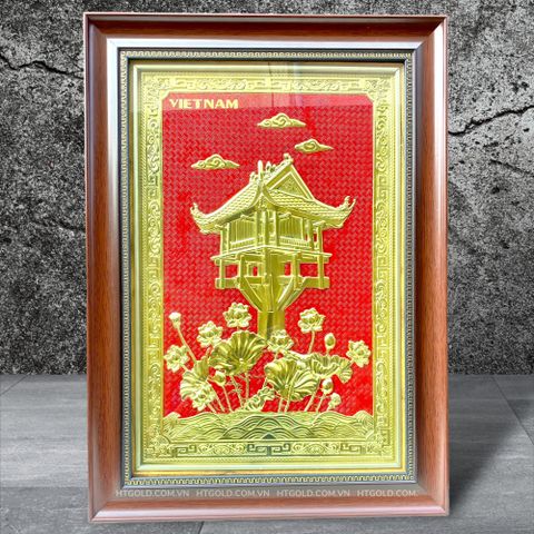 TRANH ĐỒNG CHÙA MỘT CỘT (40cm * 55cm)