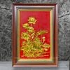 TRANH ĐỒNG HOA SEN, DÁT VÀNG <br>(Kích thước 40cm x 55cm)