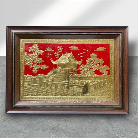 TRANH CHÙA MỘT CỘT BẰNG ĐỒNG (50cm * 70cm)