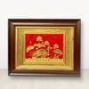 TRANH ĐỒNG HOA SEN, MẠ VÀNG 24K <br>(Kích thước 28cm x 34cm)
