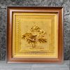 TRANH ĐỒNG HOA SEN, MẠ VÀNG 24K <br>(Kích thước 30cm x 30cm)