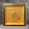 TRANH ĐỒNG CHÙA MỘT CỘT, MẠ VÀNG 24K <br>(Kích thước 30cm x 30cm)...