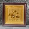 TRANH ĐỒNG HOA SEN, MẠ VÀNG 24K <br>(Kích thước 30cm x 30cm)