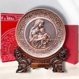 TRANH ĐỒNG CÔNG GIÁO - CHÚA GIÊSU VÀ MẸ MARIA (Đk 19cm; Cao 25cm)