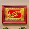 TRANH CHỮ TÂM BẰNG ĐỒNG DÁT VÀNG (8cm x 107cm)