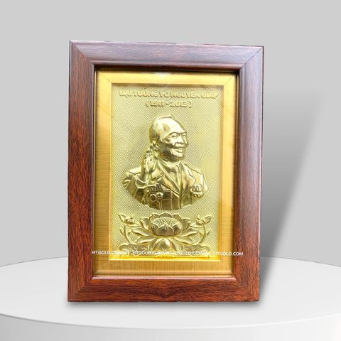 CHÂN DUNG ĐẠI TƯỚNG VÕ NGUYÊN GIÁP BẰNG ĐỒNG (15cm X 20cm)