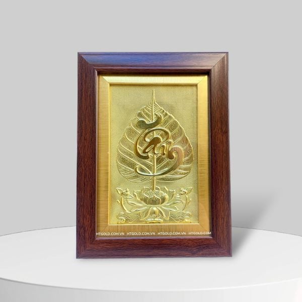 TRANH LÁ BỒ ĐỀ GẮN CHỮ 