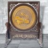 TRANH ĐỒNG HOA SEN - 2 MẶT, GIẢ CỔ <br> (Cao 44cm; ngang 35cm)
