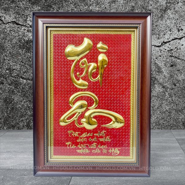 TRANH ĐỒNG CHỮ TRI ÂN <br> (Kích thước 28cm x 38cm)