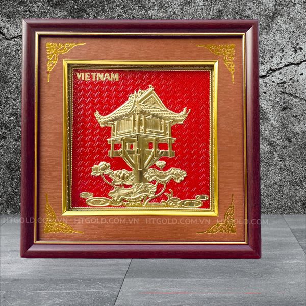 TRANH ĐỒNG CHÙA MỘT CỘT (26cm * 26cm)