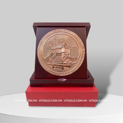 QUÀ TẶNG TRANH CHÙA MỘT CỘT BẰNG ĐỒNG (Kích thước 16cm)