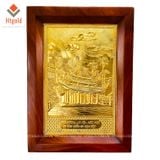 TRANH ĐỒNG CHÙA HƯƠNG, MẠ VÀNG 24K - QUÀ TẶNG CAO CẤP.