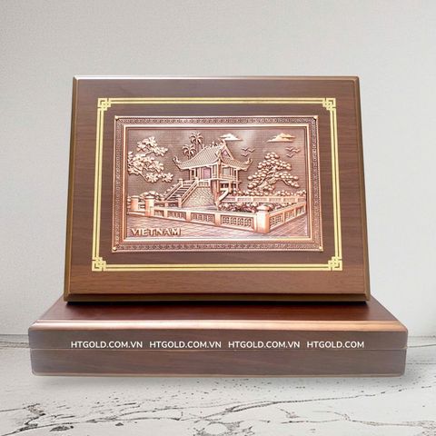 TRANH CHÙA MỘT CỘT BẰNG ĐỒNG (Kt 17cm * 22cm; Phủ bì 20cm * 25cm)