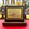 TRANH ĐỒNG CHÙA MỘT CỘT, DÁT VÀNG (Kích thước 17 x 22cm; Phủ bì 20 x 25cm)