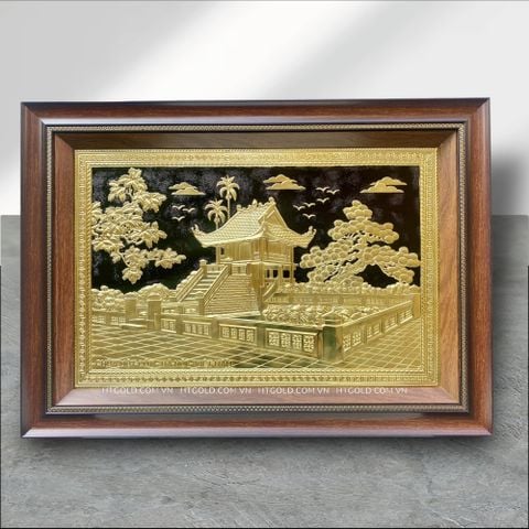 TRANH CHÙA MỘT CỘT BẰNG ĐỒNG  (50cm * 70cm)