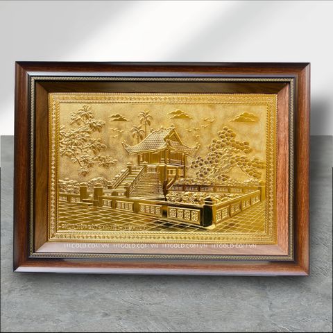 TRANH ĐỒNG CHÙA MỘT CỘT DÁT VÀNG (50cm*70cm)