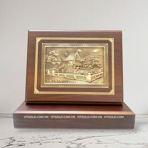 TRANH CHÙA MỘT CỘT BẰNG ĐỒNG (Kích thước 17 * 22cm; Phủ bì 20 * 25cm)