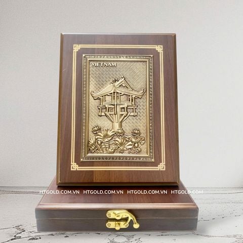 TRANH CHÙA MỘT CỘT BẰNG ĐỒNG (Kt 17cm * 22cm; Phủ bì 20cm * 25cm)