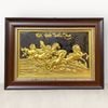 TRANH ĐỒNG MÃ ĐÁO THÀNH CÔNG, DÁT VÀNG (28cm*38cm)