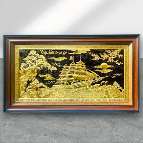 TRANH THUẬN BUỒM XUÔI GIÓ BẰNG ĐỒNG (62cm*108cm)