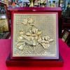 TRANH ĐỒNG HOA SEN (Kích thước 16,5cm) - QUÀ TẶNG TRANH VÀNG
