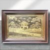 TRANH KHUÊ VĂN CÁC BẰNG ĐỒNG, GIẢ CỔ (50cm x 70cm)