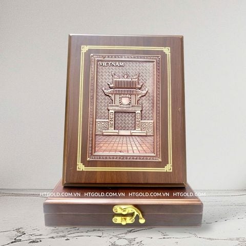 TRANH KHUÊ VĂN CÁC BẰNG ĐỒNG (Kt 17 x 22cm; Phủ bì 20 x 25cm))