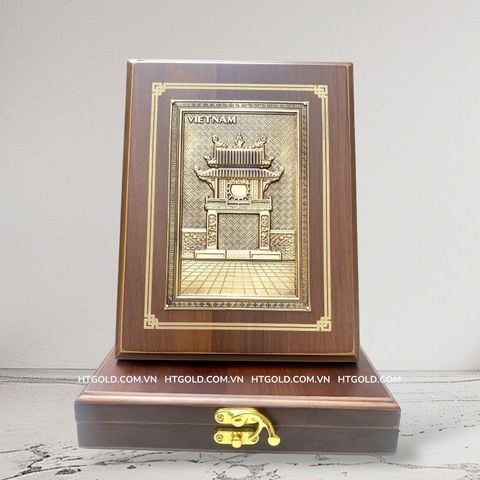 TRANH KHUÊ VĂN CÁC BẰNG ĐỒNG (Kt 17 x 22cm; Phủ bì 20 x 25cm)