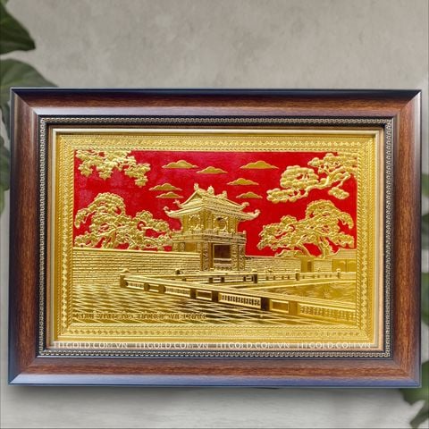 TRANH ĐỒNG KHUÊ VĂN CÁC DÁT VÀNG (40cm * 55cm)