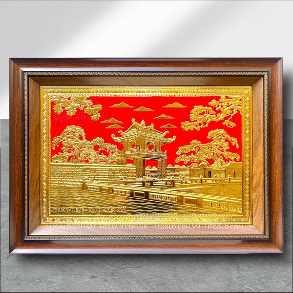 TRANH ĐỒNG KHUÊ VĂN CÁC MẠ VÀNG 24k (50cm * 70cm)
