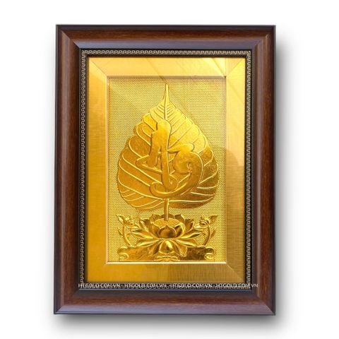 TRANH LÁ BỒ ĐỀ GẮN CHỮ 