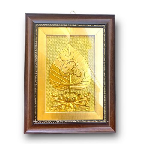 TRANH LÁ BỒ ĐỀ GẮN CHỮ 