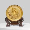 TRANH ĐĨA ĐỒNG CHỮ LỘC MẠ VÀNG 24k (Đk 19cm)