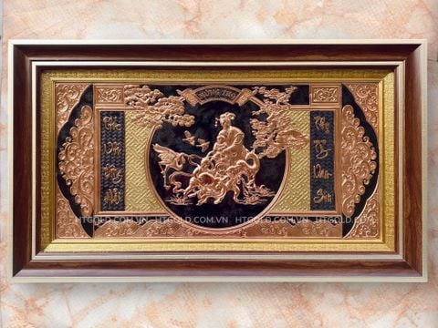 TRANH ĐỒNG MỪNG THỌ CỤ BÀ - ĐỒNG ĐỎ <br> (Kích thước 42cm x 72cm)