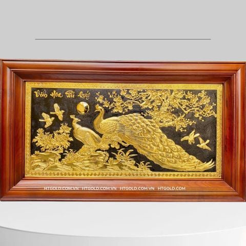 TRANH ĐỒNG PHU THÊ VIÊN MÃN DÁT VÀNG (38cm * 68cm)