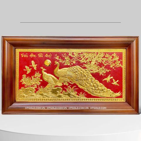 TRANH ĐỒNG PHU THÊ VIÊN MÃN DÁT VÀNG (38cm * 68cm)